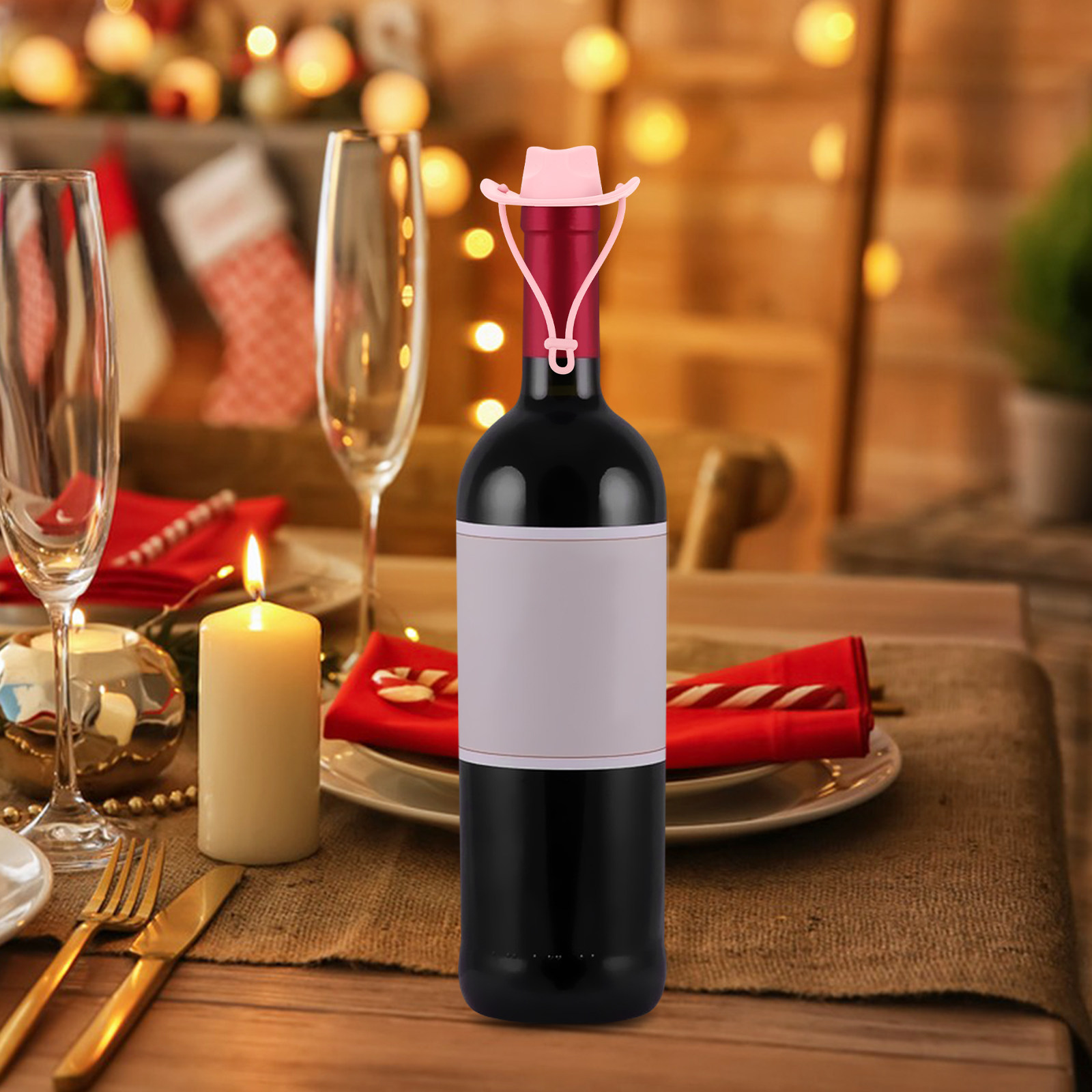 Wine Beer Hat - Reusable Silicone Bottle Stopper Cowboy Hat