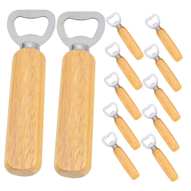 Wine Beer Glass - Beer Can Opener Wooden Bottle Opener