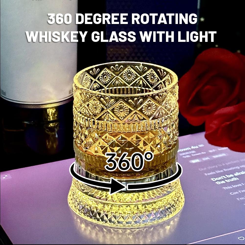 Wine Beer Glass - Rotating Whiskey Glass Creative Crystal Beer