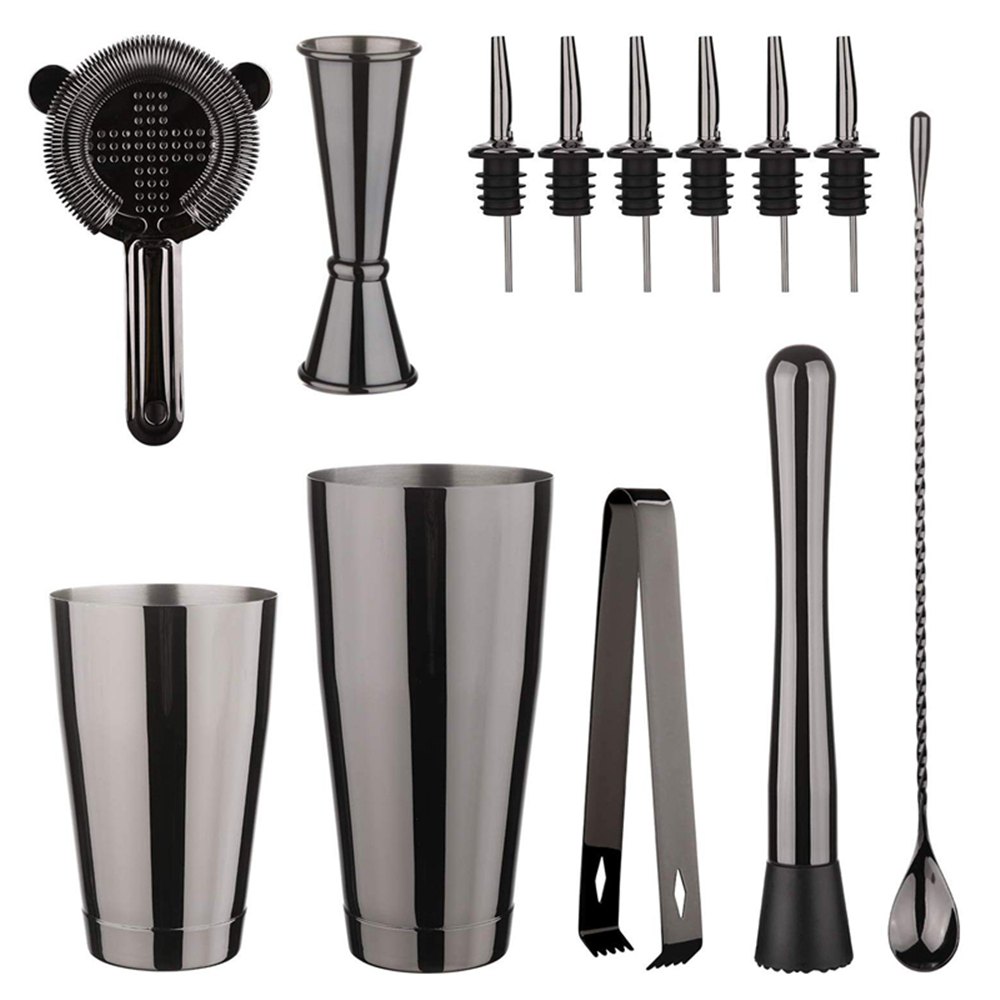 Muddler Cocktail Bar - Cocktail Shaker Bar Set: 2 Weighted