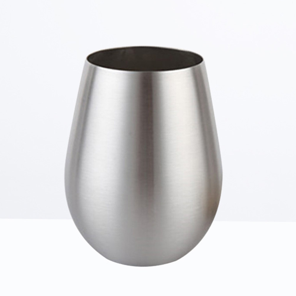 Wine Beer Glass - 18Oz Stainless Steel Egg Shape Cup