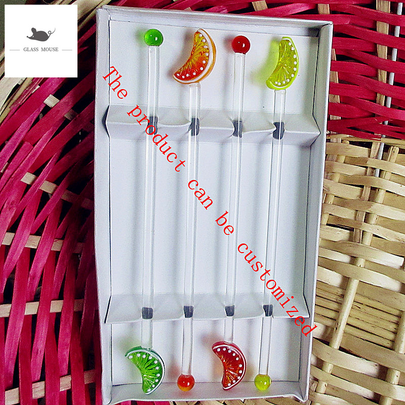 Muddler Cocktail Bar - 4pcs Coffee Muddler Tangerine slices head