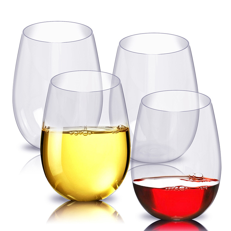 Wine In Beer Glass - 2/4Pcs Shatterproof Plastic Wine Glass 360/480ML