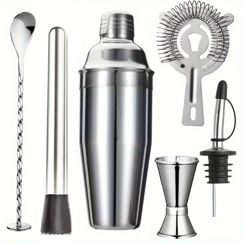 Muddler Cocktail Bar - Stainless Steel Cocktail Shaker Set with