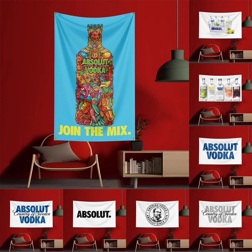 Wine Beer Garden - 90X150CM A-Absolut Vodkas Flag Polyester Printed