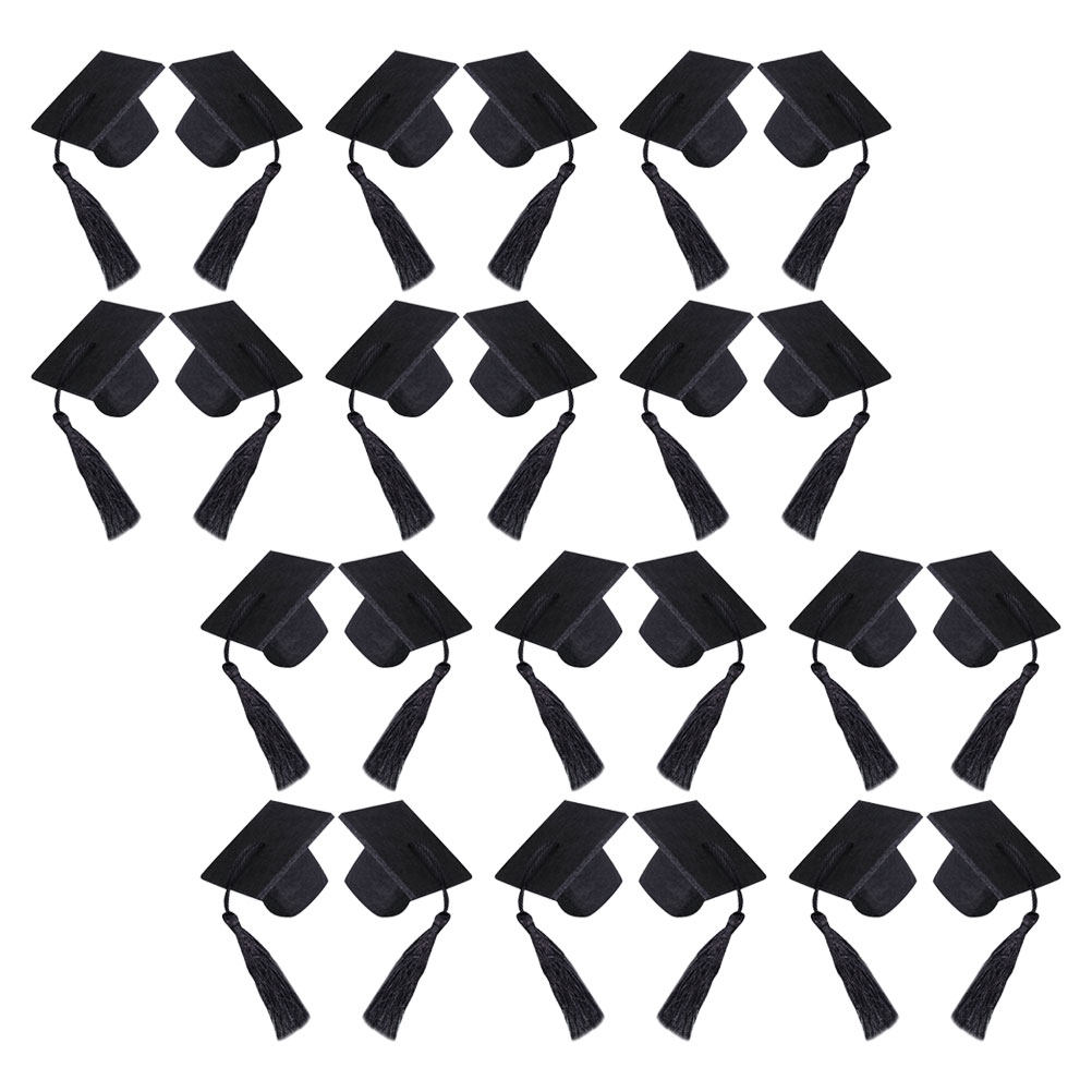 Wine Beer Hat - 24Pcs Mini Graduation Cap Toppers Felt