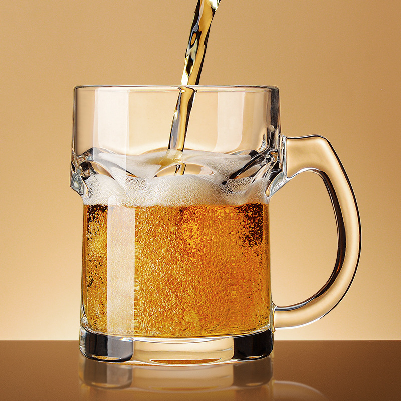 Wine Beer Glass - Household beer mug with handle creative