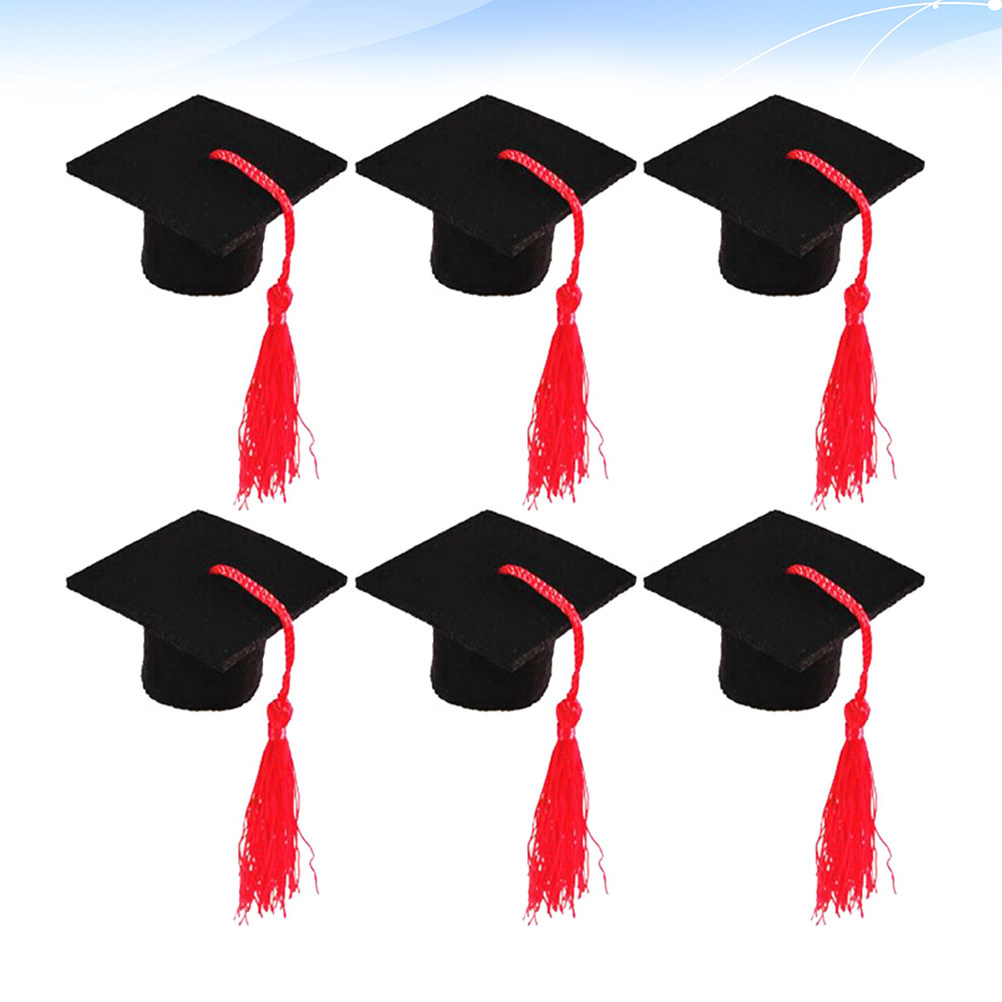 Wine Beer Hat - 6Pcs Tassel Wine Bottle Cover Mini