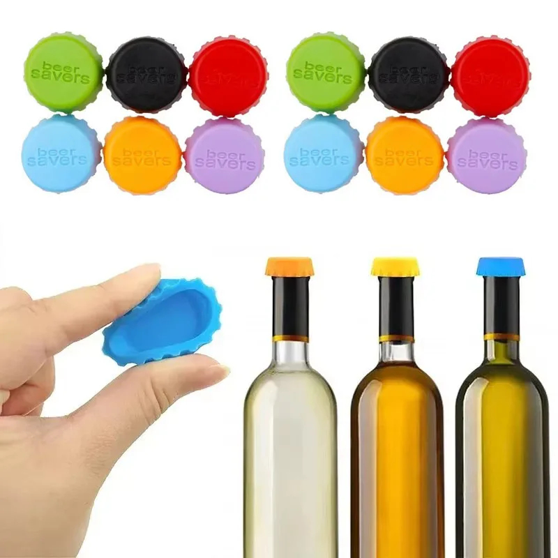 Wine Beer Garden - 6-42pcs Candy Colors Silicone Beer Bottle