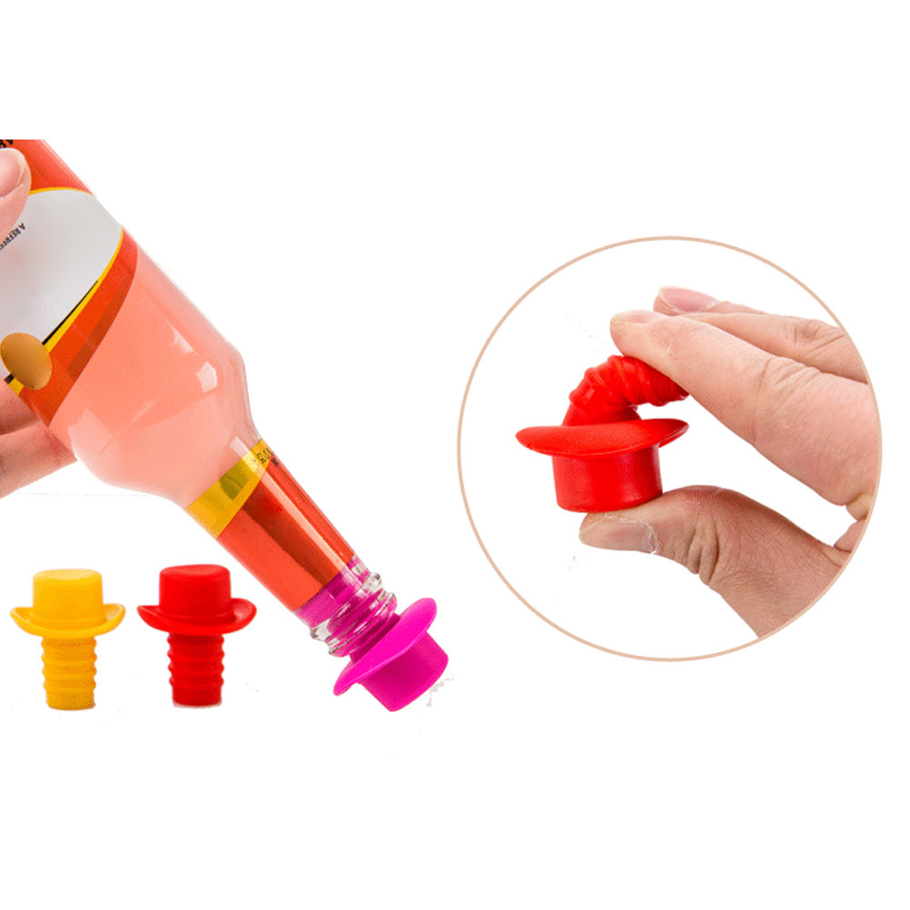 5Pcs Hat-Shaped Silicone Wine  - Wine Beer Hat ulasan dan harga