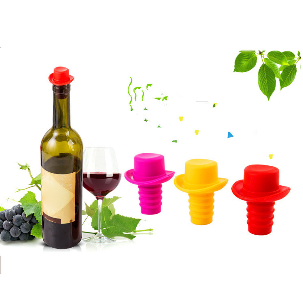5Pcs Hat-Shaped Silicone Wine  - Wine Beer Hat ulasan dan harga