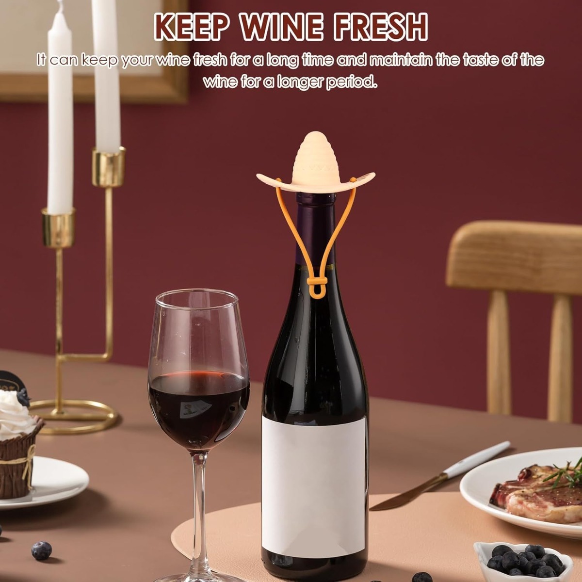 Cowboy Hat Wine Bottle Stopper - Wine Beer Hat ulasan dan harga