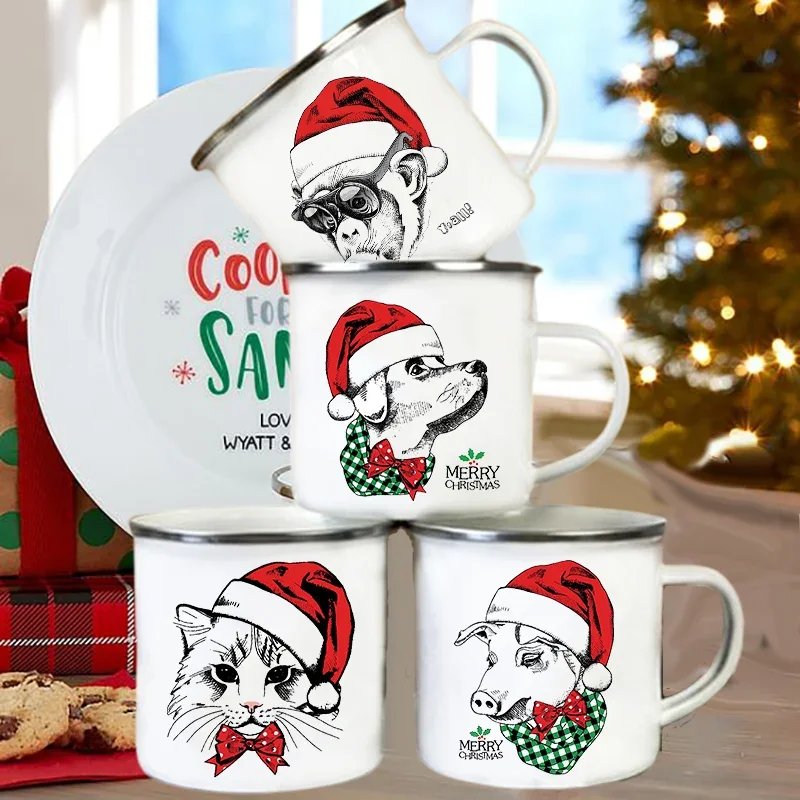 Handle Enamel Mugs Santa Hat A - Wine Beer Hat ulasan dan harga