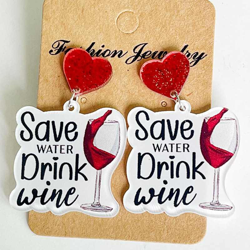 New Christmas Earrings Christm - Wine Beer Hat ulasan dan harga