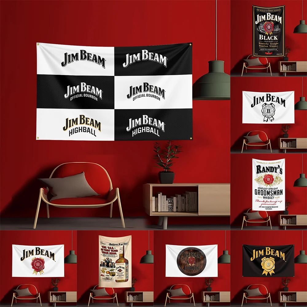90X150CM Whisky-J-jim beams Fl - Wine Beer Garden ulasan dan harga