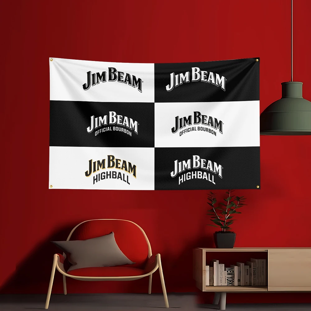 90X150CM Whisky-J-jim beams Fl - Wine Beer Garden ulasan dan harga