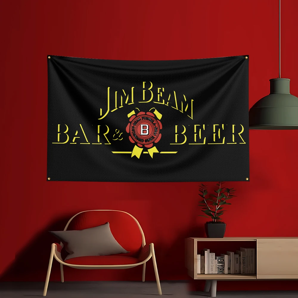 90X150CM Whisky-J-jim beams Fl - Wine Beer Garden ulasan dan harga