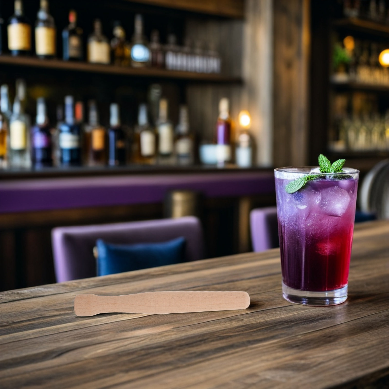 Wood Cocktail Muddler Sturdy B - Muddler Cocktail Bar ulasan dan harga