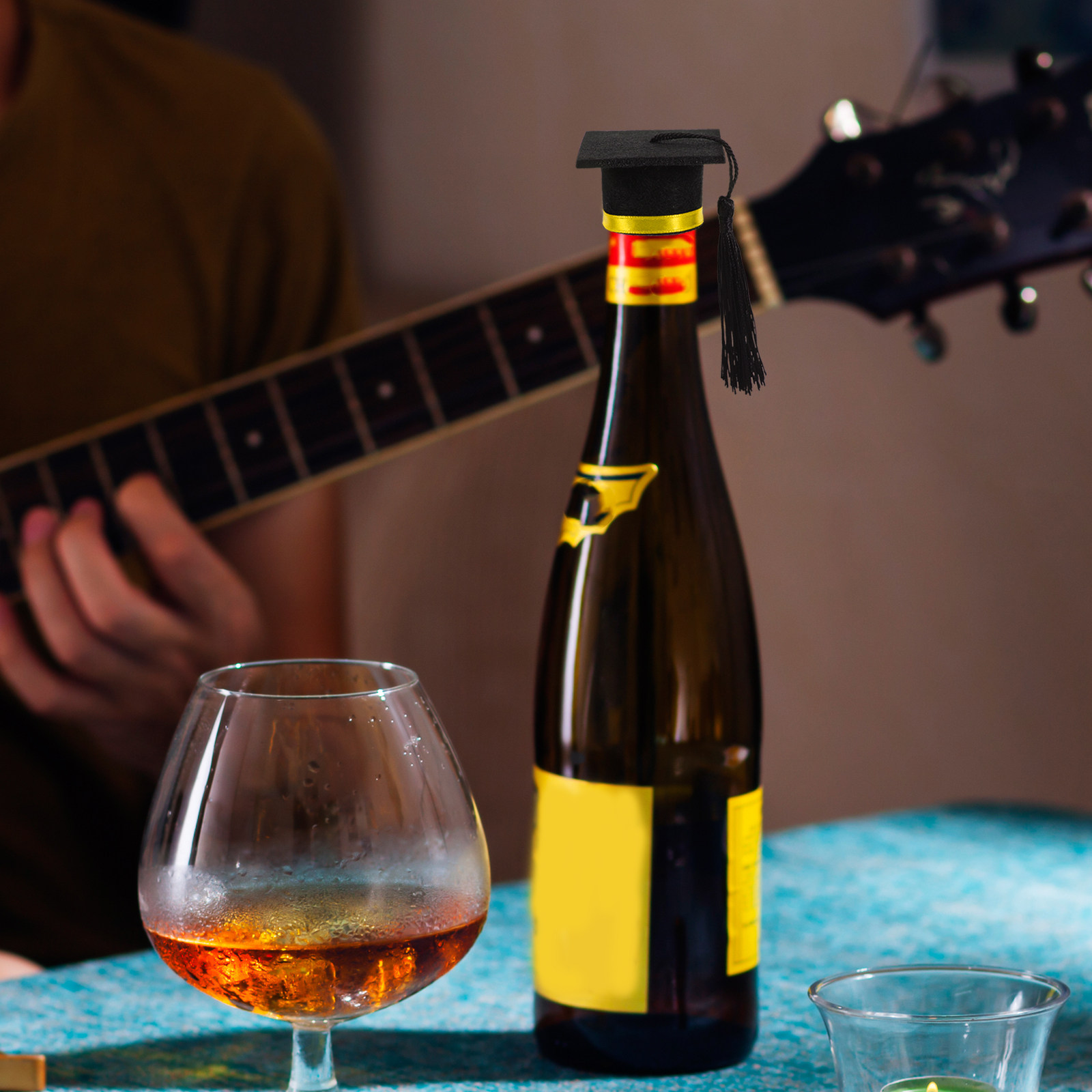 4Pcs Graduation Hat Jar Topper - Wine Beer Hat ulasan dan harga