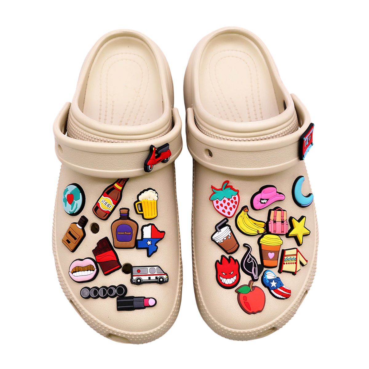 1 Pcs Novelty Shoe Charms Acce - Wine Beer Hat ulasan dan harga