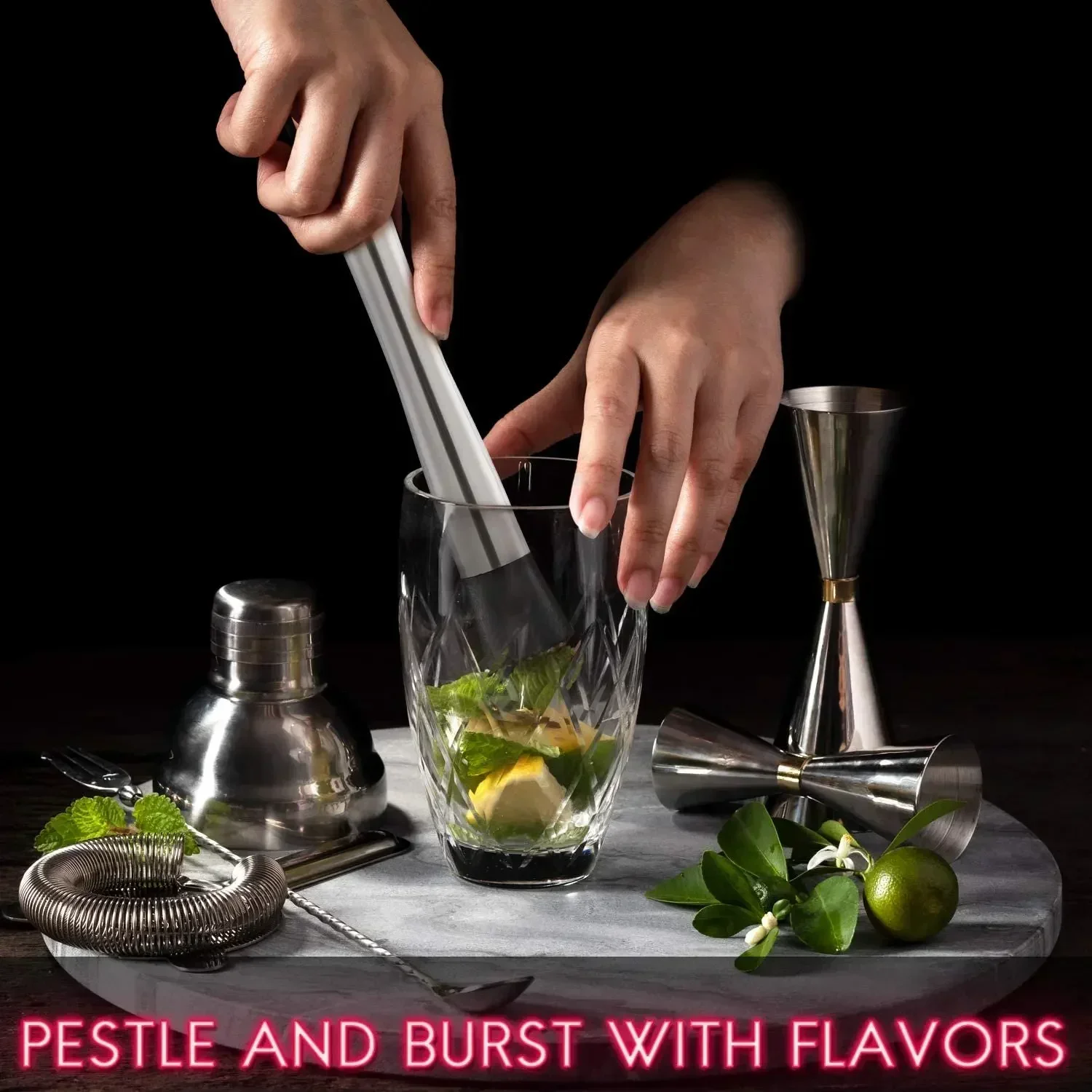 Stainless Steel Cocktail Muddl - Muddler Cocktail Bar ulasan dan harga