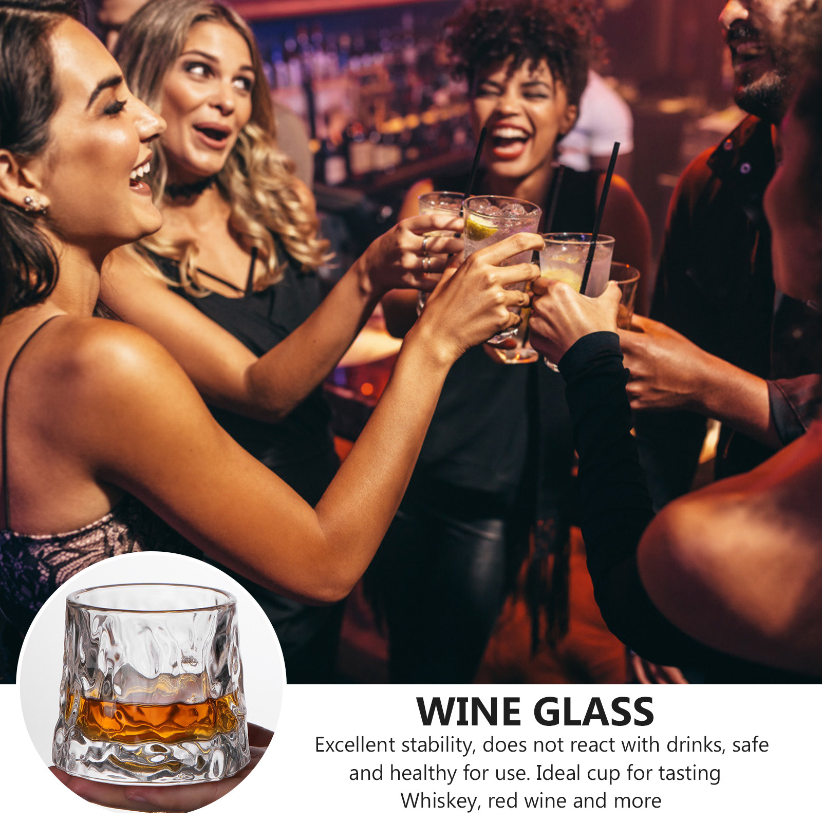 1Pcs Hammered Wine Glass Cup P - Wine Beer Glass ulasan dan harga