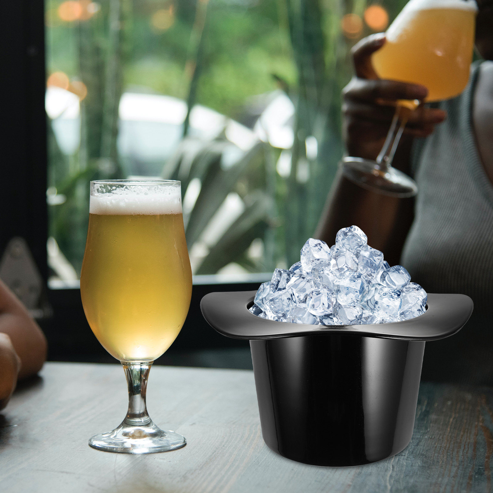 1200Ml Elegant Hat Shaped Ice  - Wine Beer Hat ulasan dan harga