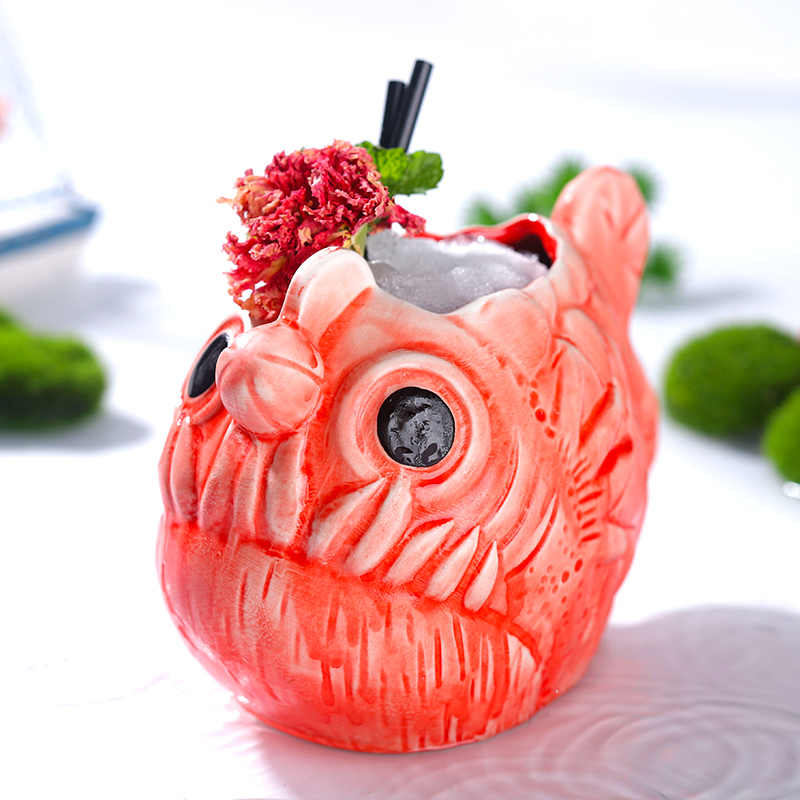 Cute Lantern Fish Cocktail Gla - Wine Beer Glass ulasan dan harga