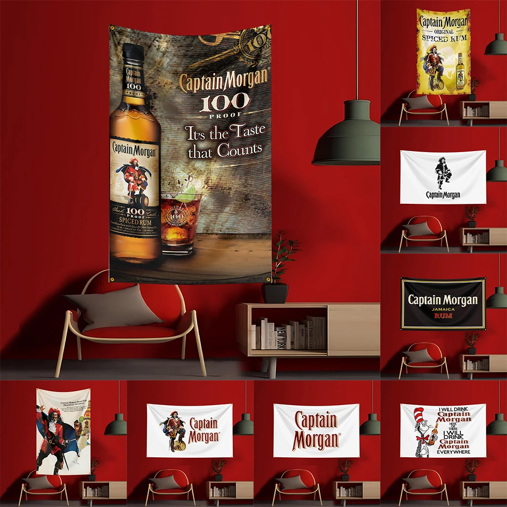 90X150CM C-Captain Morgans rum - Wine Beer Garden ulasan dan harga