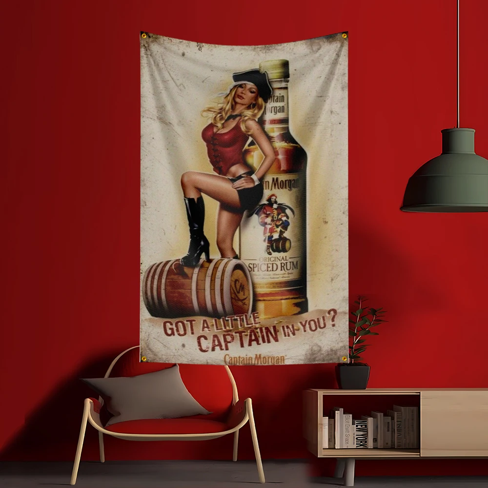 90X150CM C-Captain Morgans rum - Wine Beer Garden ulasan dan harga